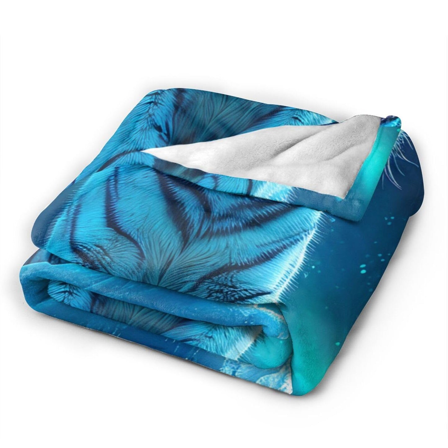Tijuboni White Tiger Throw Blanket Tiger Gifts for Girls Boys Women Men Kids Adults Soft Flannel Fleece Blanket for Couch Sofa Bed Home Decor 40"x50"