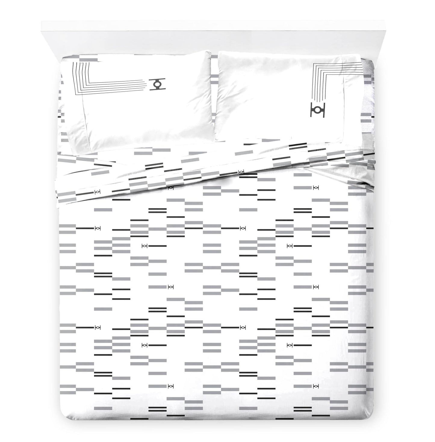 Jay Franco Comforter Set Includes Sheets and Pillow Covers - Soft and Cozy Bed Set for Stylish Room Decor, White - Star Wars, 7 Piece Queen Bedding