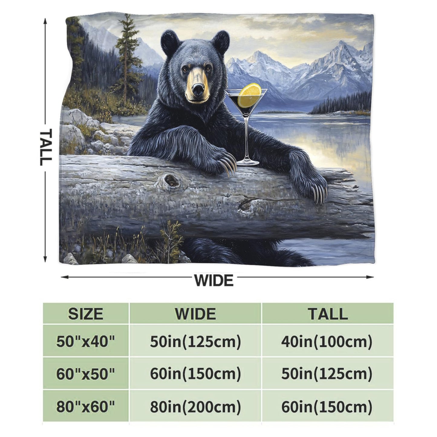 Tijuboni Bear Cabin Throw Blanket Bear Gifts for Girls Boys Women Men Kids Adults Soft Flannel Fleece Blanket for Couch Sofa Bed Home Decor 40"x50"