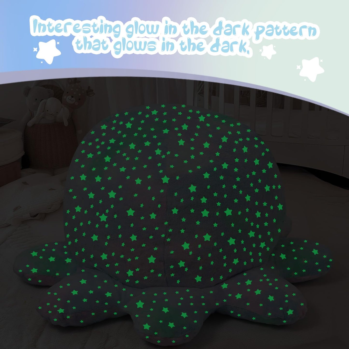 COMAX Bean Bag Chairs for Kids 8-12, Large Kid Beanbag Chair with Filler, Big Toddler Lazy Floor Stuffed Couch Sofa for Girls Boys, Glowing Star