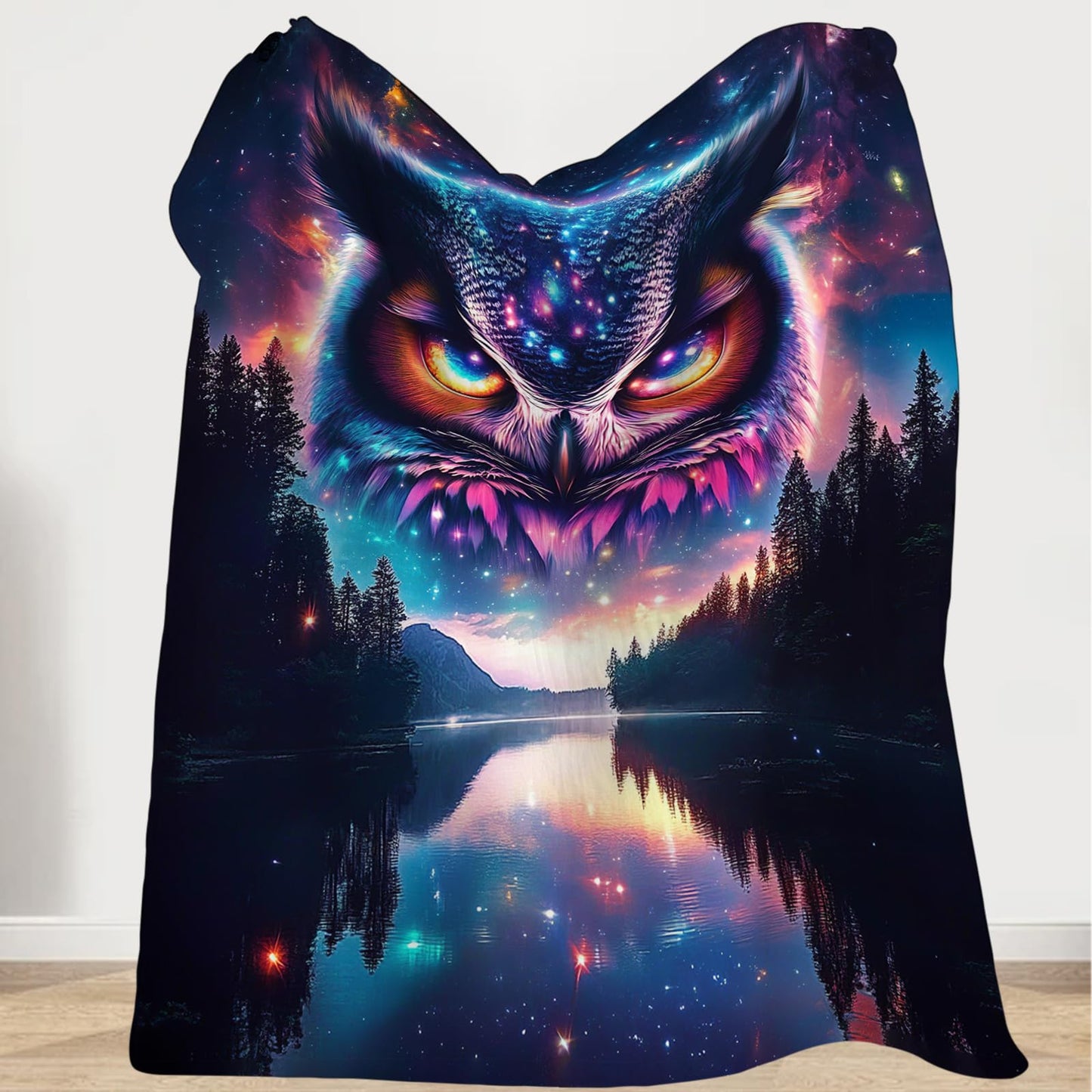 Owl Blanket, Animal Throw Blanket, Owl Gifts, Bird Blankets, Owls Stuff Fleece Flannel Plush for Women Men Boys Girls Lovers Adults Soft Bedding for Sofa Bed Office Home Decor 40"X50"