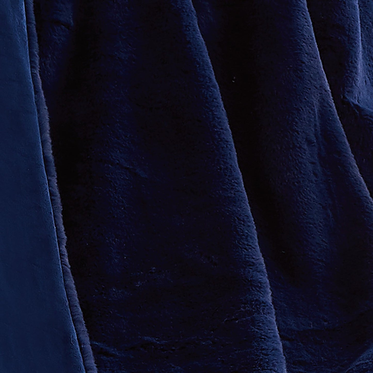 ROYAL VELVET Luxe Faux Rabbit Fur Navy Blue 60x70 Throw in Gift Box