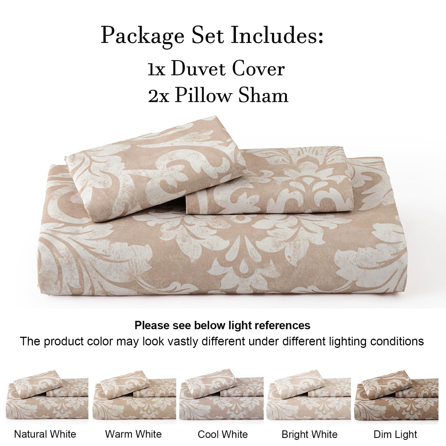 PHF Ultra Soft Floral Duvet Cover Queen Size, Printed Bedding Set 3 Pieces, Comfy Farmhouse Pattern Duvet Cover Set with 2 Pillow Shams, Zipper Closure and 8 Ties, 90"x90", Paisley-red