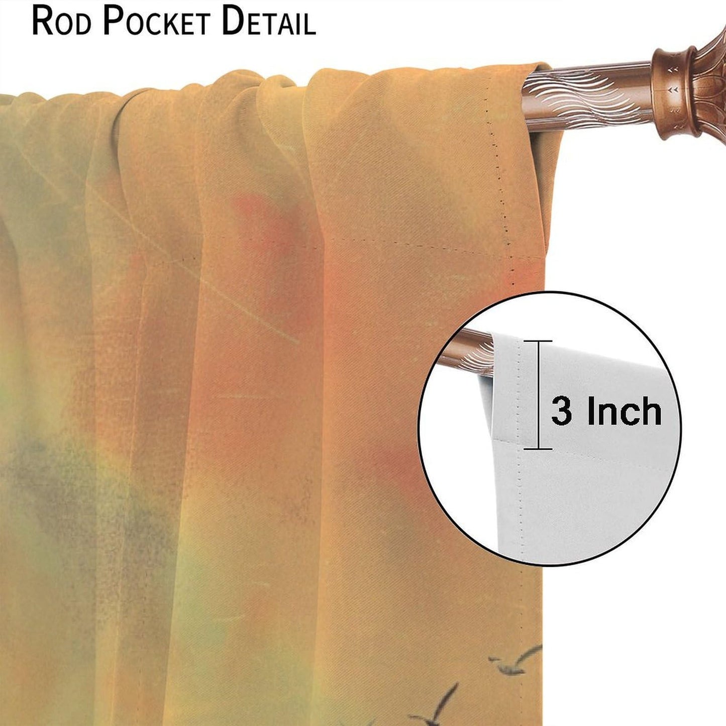 TOWINSFB Vintage Sailboat Nautical Blackout Curtains for Living Room Bedroom, Rainbow Seaside Scenery Window Curtains Rod Pocket Thermal Insulated Window Drapes, 2 Panels, Each 21W x 45L