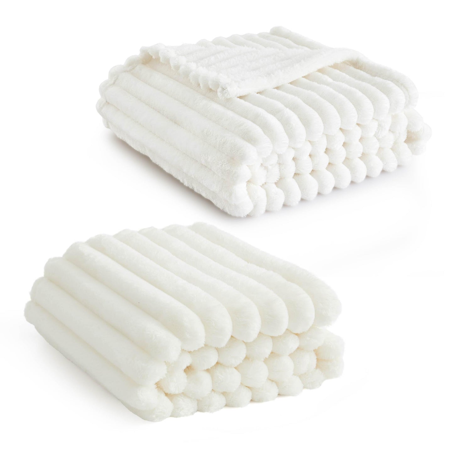 Bedsure King Size Blanket for Bed&King Size Blanket for Bed, White, 108x90 Inches