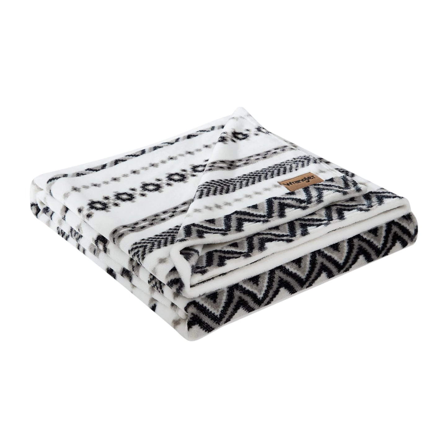 Wrangler - Blanket, Super Soft Plush Bedding, Yellowstone Inspired Throw Blanket for Couch or Bed (Diamond Trail Black, 50" x 70")