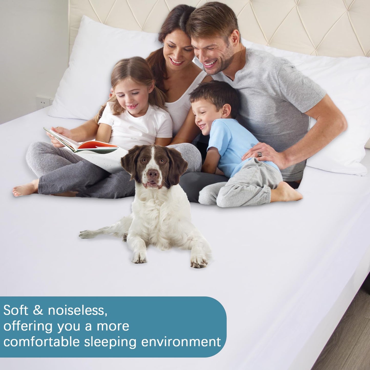 Queen Mattress Protector (3/4/5/7/9/13Inches), Waterproof Mattress Cover Extra Deep Pocket, Zippered Mattress Encasement, Premium 6-Sided Bed Cover, Breathable and Absorbent