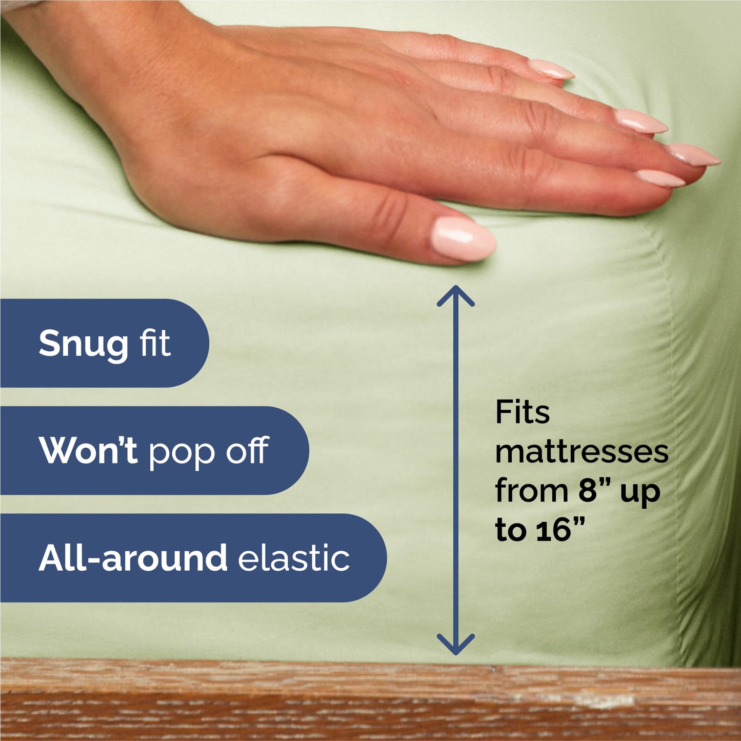 Split King Size 5 Piece Sheet Set - Comfy Breathable & Cooling Sheets - Hotel Luxury Bed Sheets for Women & Men - Deep Pockets, Easy-Fit, Soft & Wrinkle Free Sheets - Light Sage Green Oeko-Tex Sheets