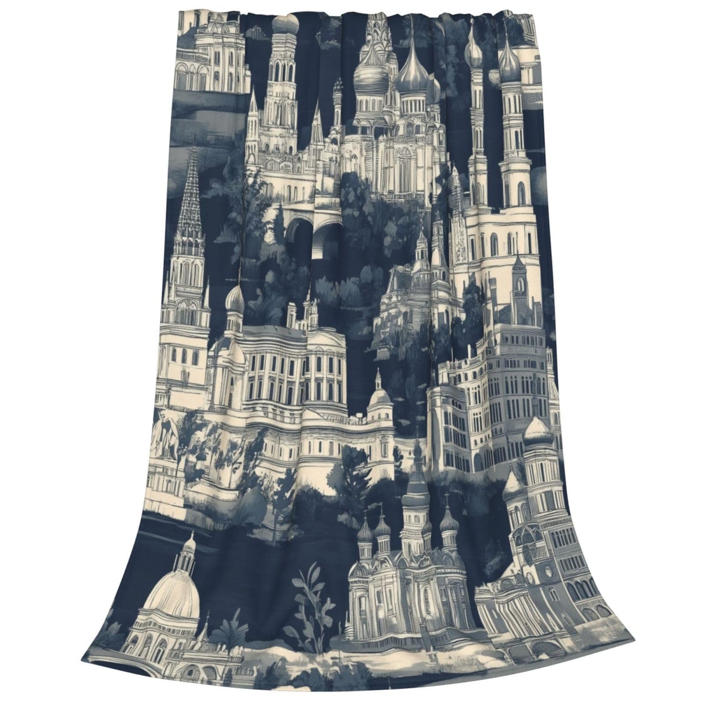 JXDXHCW Throw Blanket Large Size 80"X60" Inches Monochrome Cityscape Soft Cozy Lightweight Blankets for Men and Women
