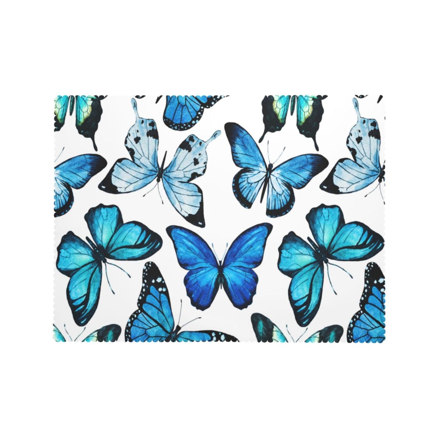 ZYPHORIEL Butterfly Blue Rectangle Tablecloths Beautiful Butterflies Table Cloths Decorative Kitchen Dining Tablecloth for Rectangular Tables,Washable Table Cover for Party 54 x 72 Inch