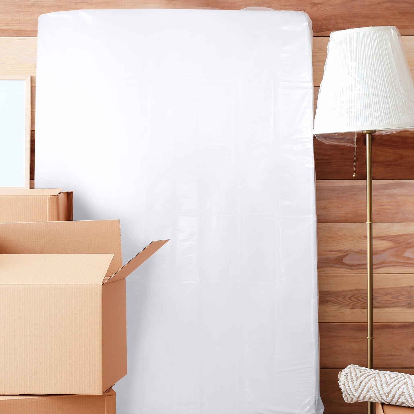 Utopia Home Queen Size Mattress Cover for Moving, 4 Mil Heavy Duty Plastic Mattress Bag for Disposal, Mattress Encasement Fits Mattresses up to 14 Inches, Mattress Bags for Moving