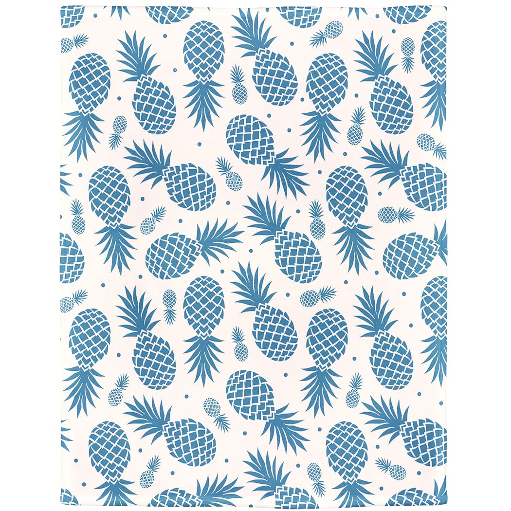 YISUMEI Pineapple Blanket 60x80 Inches Soft and Cozy Tropical Fruit Pattern Throw Great Gifts for Kids Boys and Girls