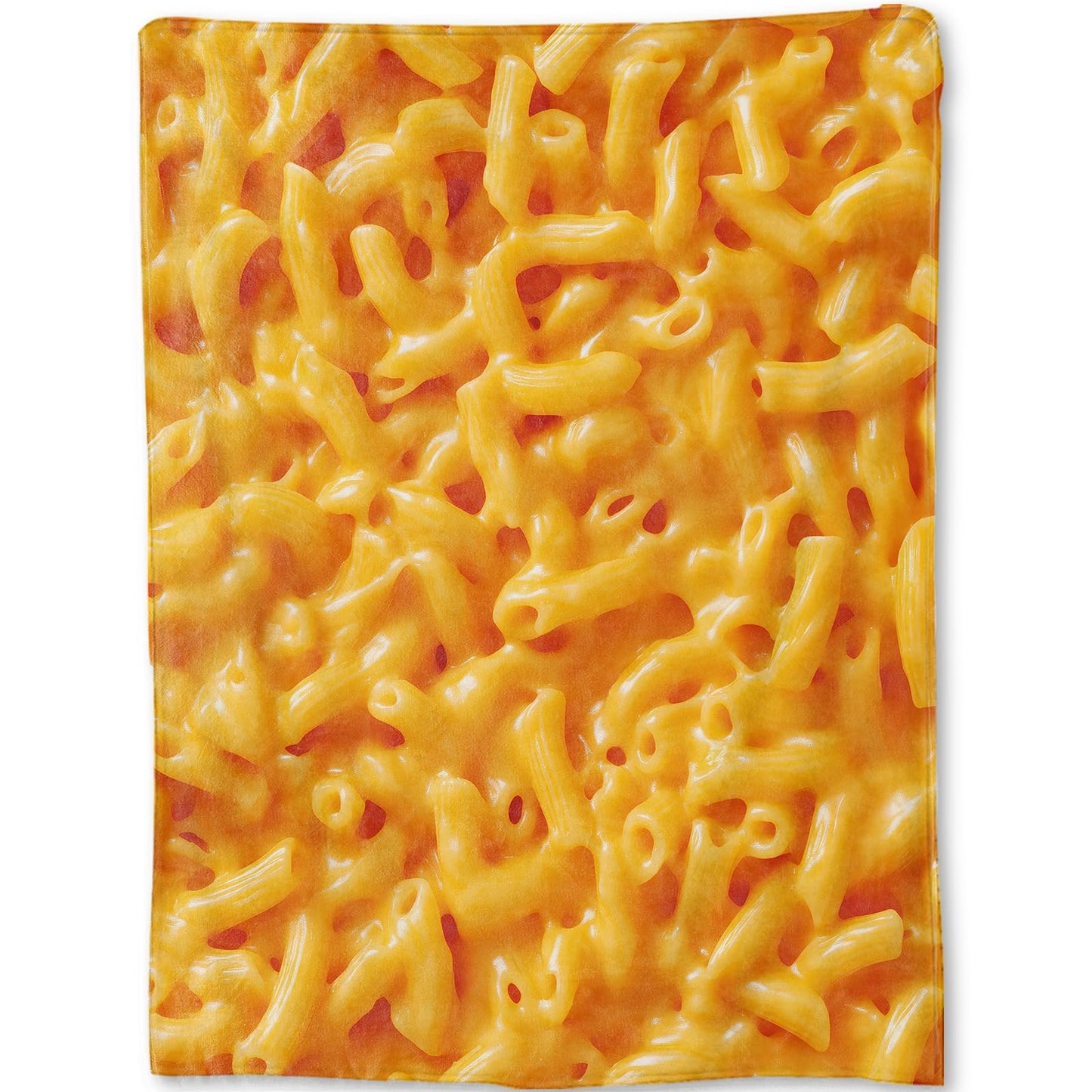 ainori Mac and Cheese Blanket - Fun Macaroni Food Fleece Throw,Gifts for Adult, Soft & Warm,Lightweight, for Modern Art Decor, Kitchen Lovers,Living Room Home Accents 50x60in