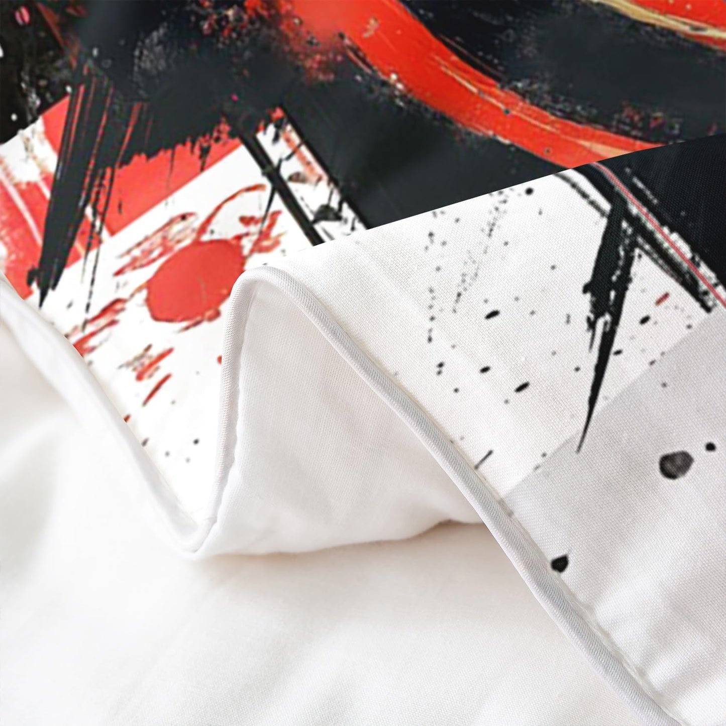 jejeloiu Agate Red Circle Duvet Cover 100% Cotton King Size Kids Abstract Geometric Comforter Cover for Boys Girls Teens Modern Art Bedding Set Breathable Soft Room Decor