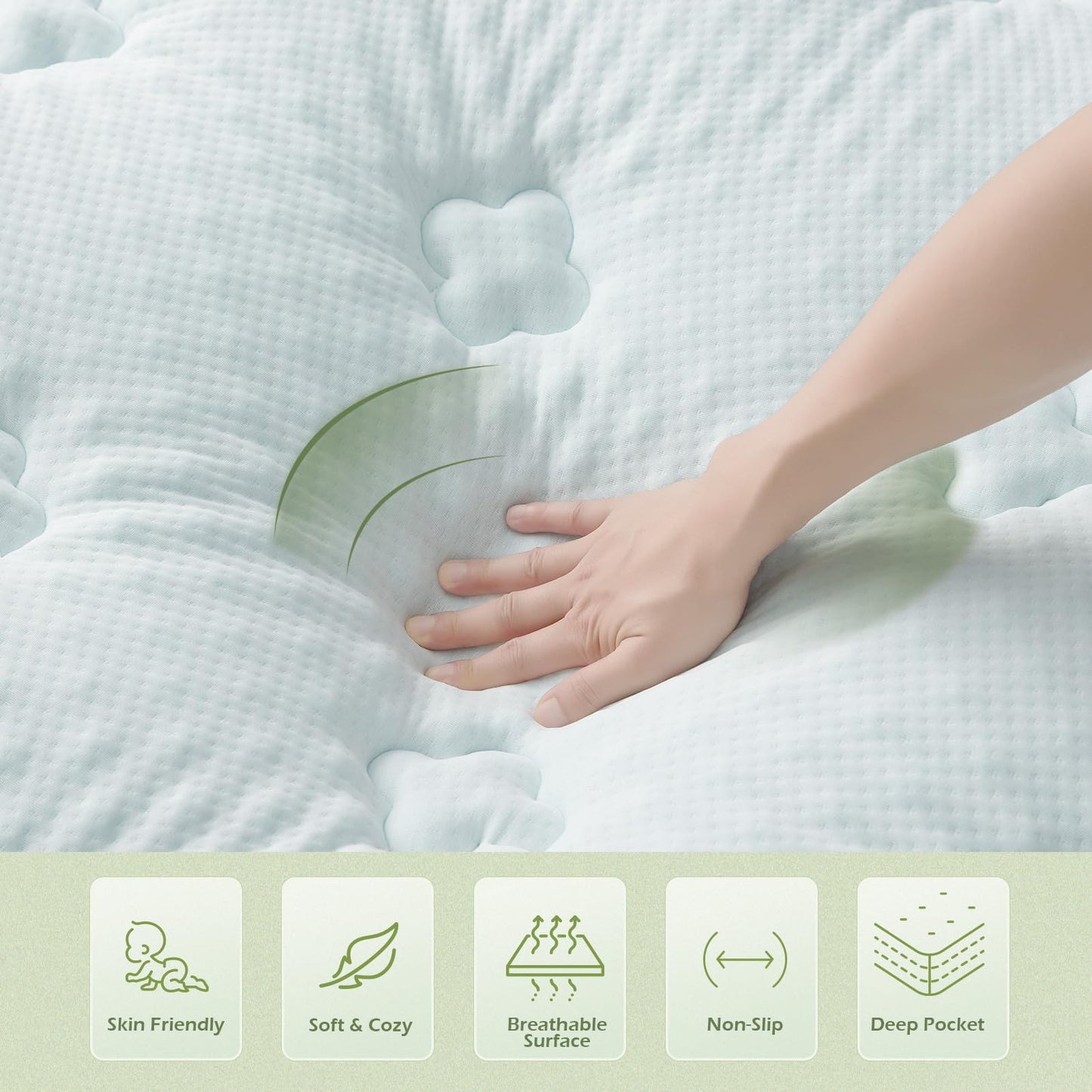 Hansleep Twin XL Mattress Pad Topper College Dorm Memory Foam, Twin XL Foam Mattress Topper Viscose Derived from Bamboo, Twin XL Size Bed Mattress Pad Cover for Back Pain Relief, 39" x 80", White