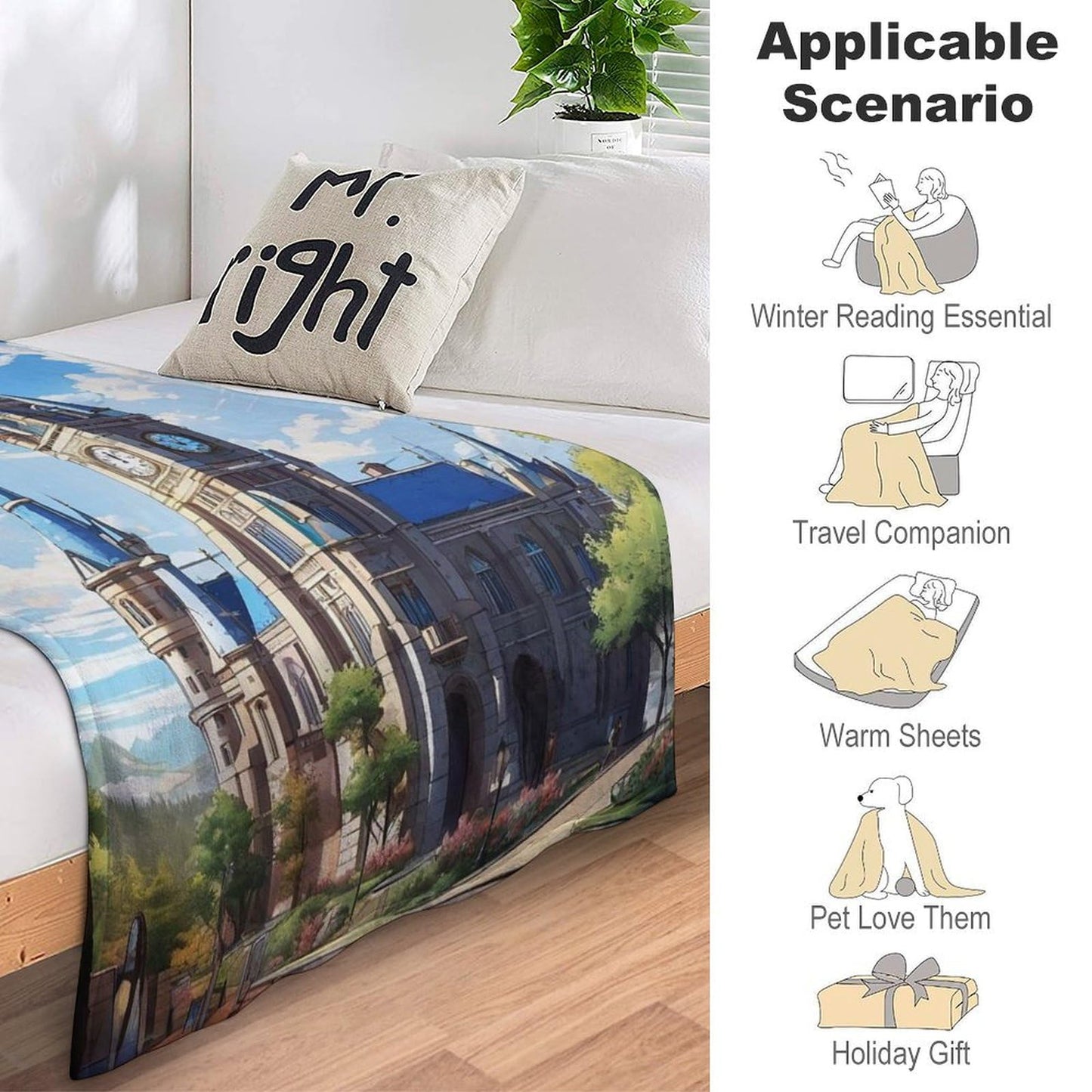 Louisville Kentucky City Skyline Landscape Abstract Blanket Soft Flannel Lightweight Blanket Outdoor Travel Carry Living Room Bedroom Sofa Decoration Gifts 50x60 Inch
