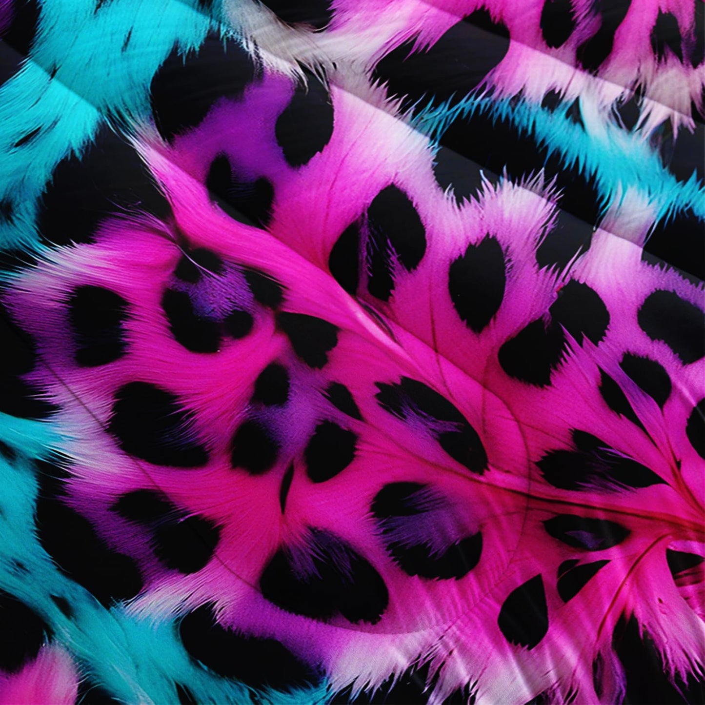 QOOMO 3Pcs Leopard Print Comforter Set Twin,Cheetah Bedding Set for Teens Boys Girls,Pink and Blue Printed Comforter with 2 Pillowcases,Down Alternative,Soft and Lightweight
