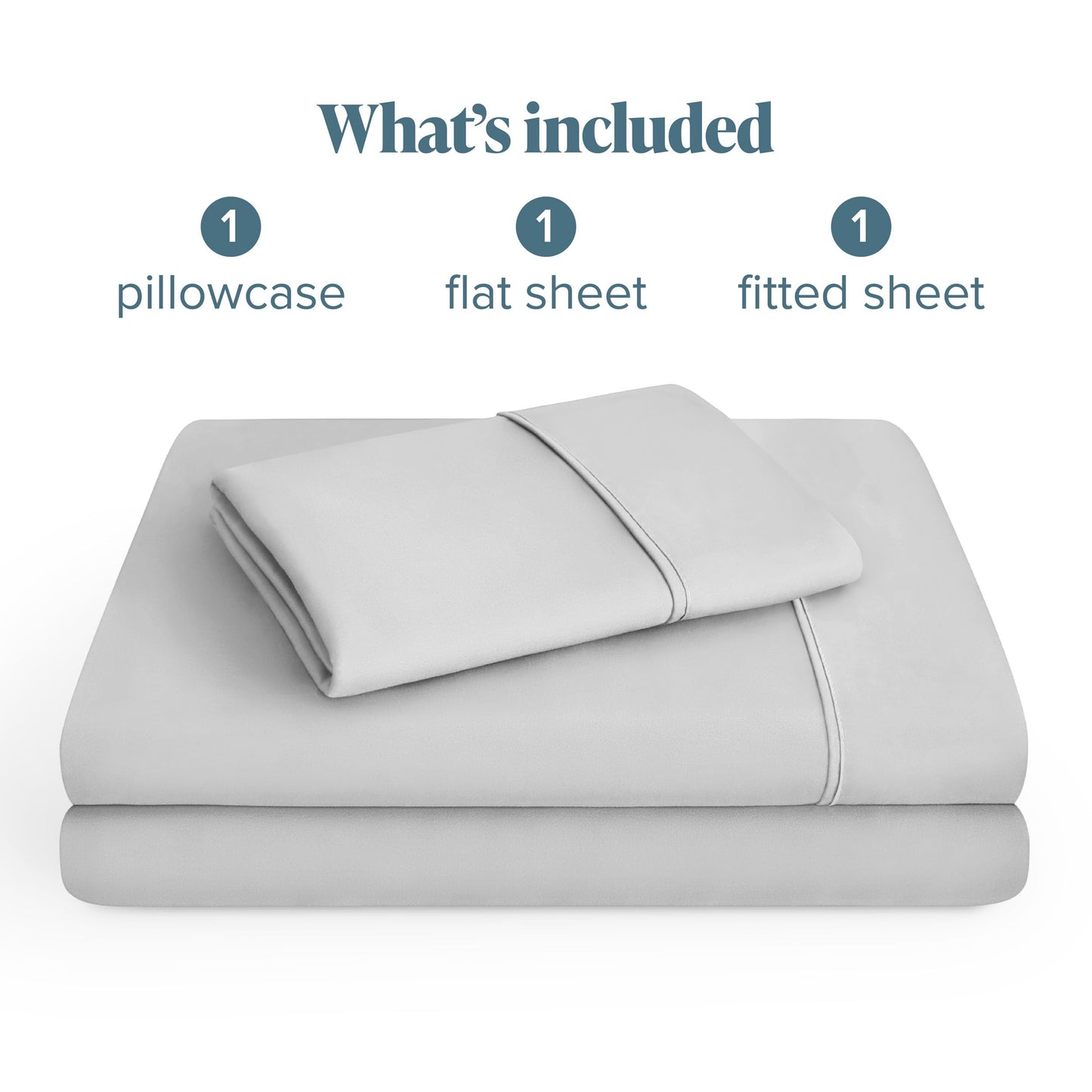 Bare Home Twin XL Sheet Set - 22" Deep Pockets - College Dorm Size - Luxury 1800 Ultra-Soft Microfiber Twin Extra Long Sheets - Easy Fit - Extra Soft - 3 Piece Set - Bed Sheets (Twin XL, Cloud Grey)