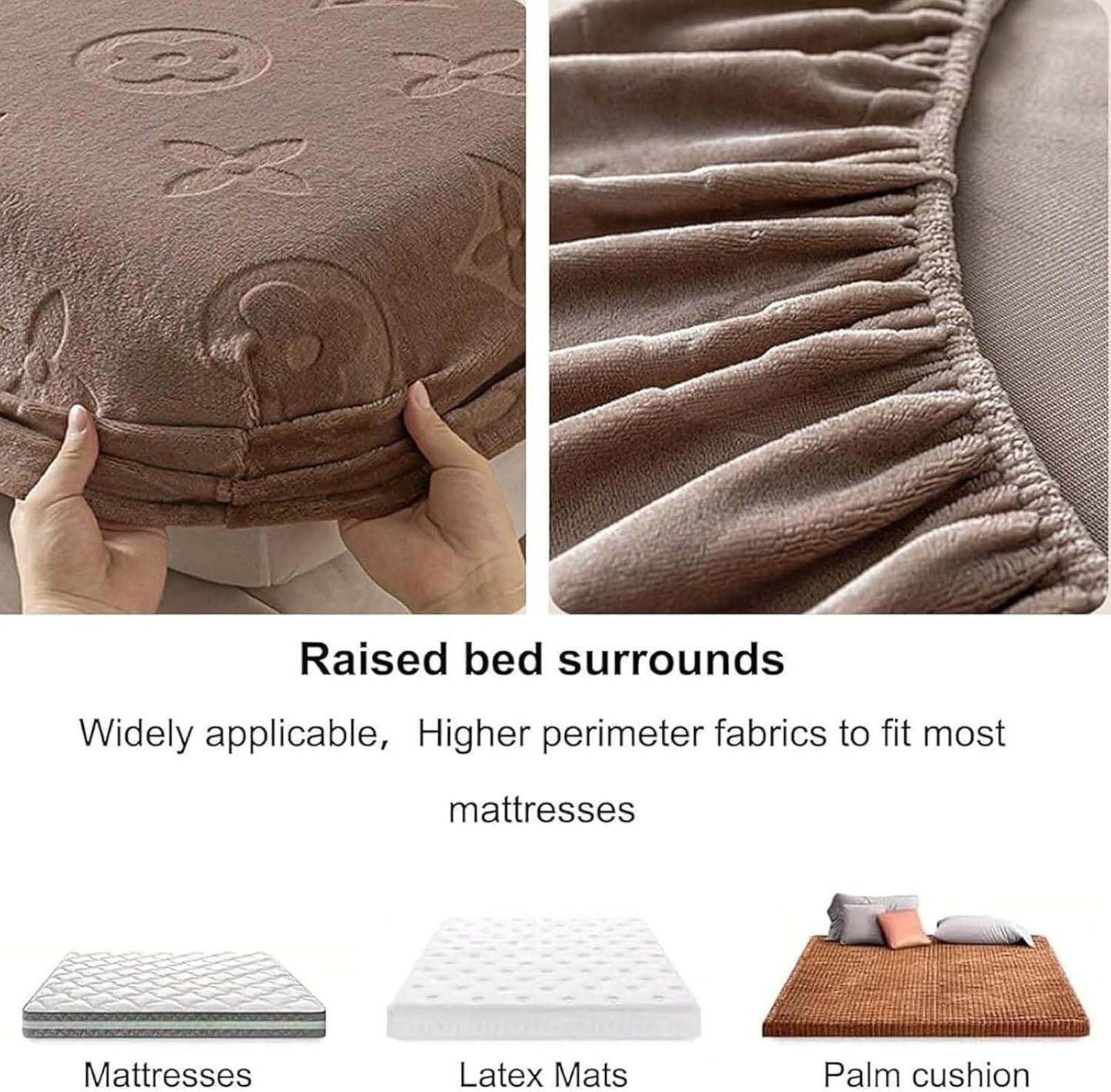 Milk Velvet Fitted Sheet, Thickened Elastic Bed Sheets, Luxury Soft Fuzzy Bottom Sheet, Machine Washable and Non-Fade Mattress Cover, Various Sizes(Dark Gray,2*Pillow Cover)