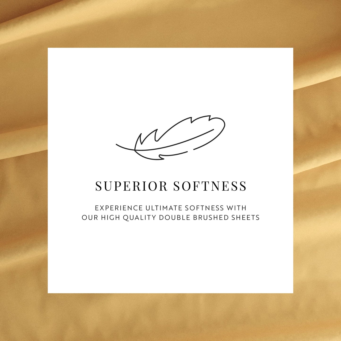 Linen Market Brushed Microfiber Full Sheet Set 4 Piece – Oeko-TEX Certified Ultra Soft & Wrinkle-Free - 16" Deep Pocket Sheets - Easy Care Full Size - Gold