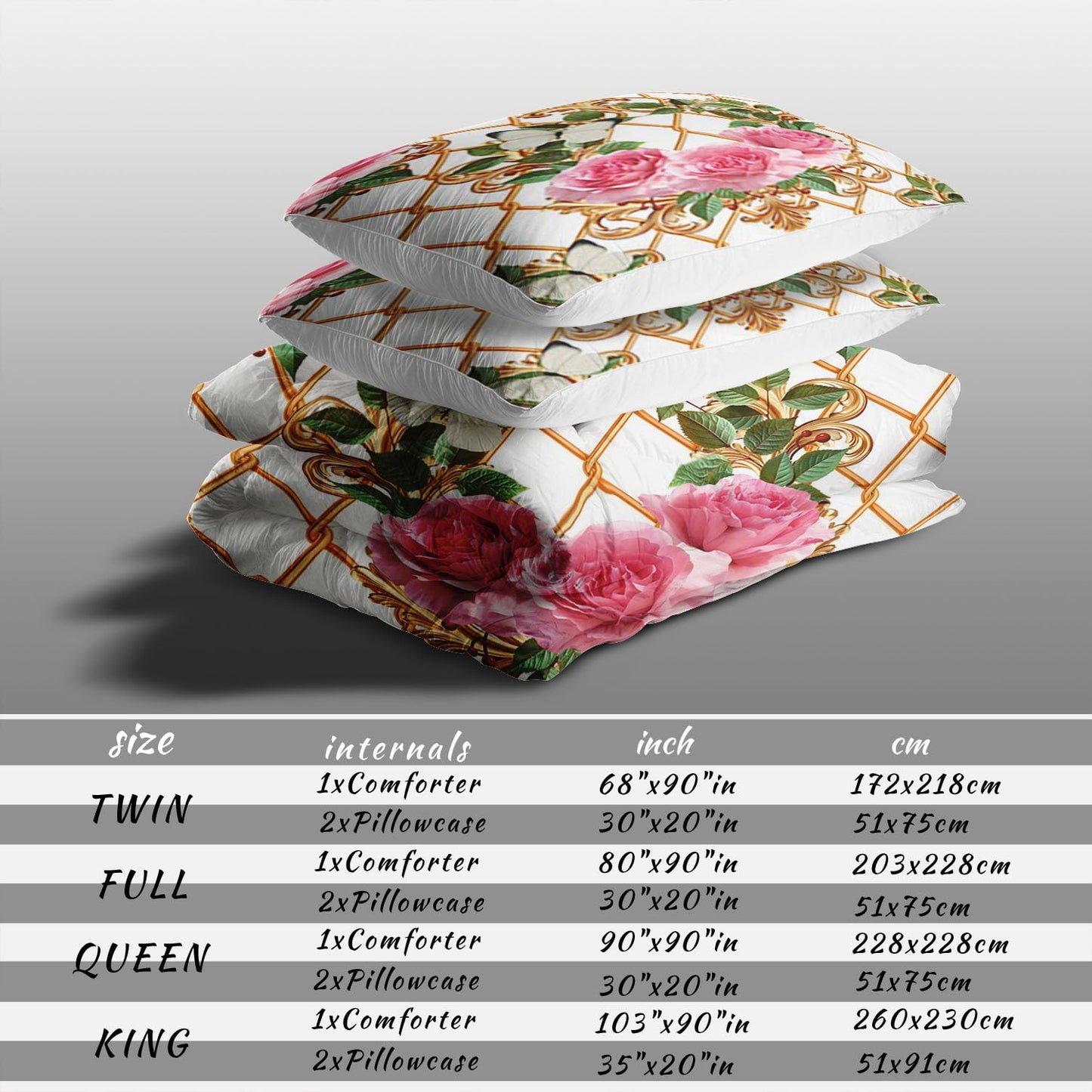 Raphus cucullatus Floral Comforter Set Twin Size,Pink Flower Bedding Set,Flower Quilt Twin Size,Botanical Rose Bedding Pretty Floral Comforter Set