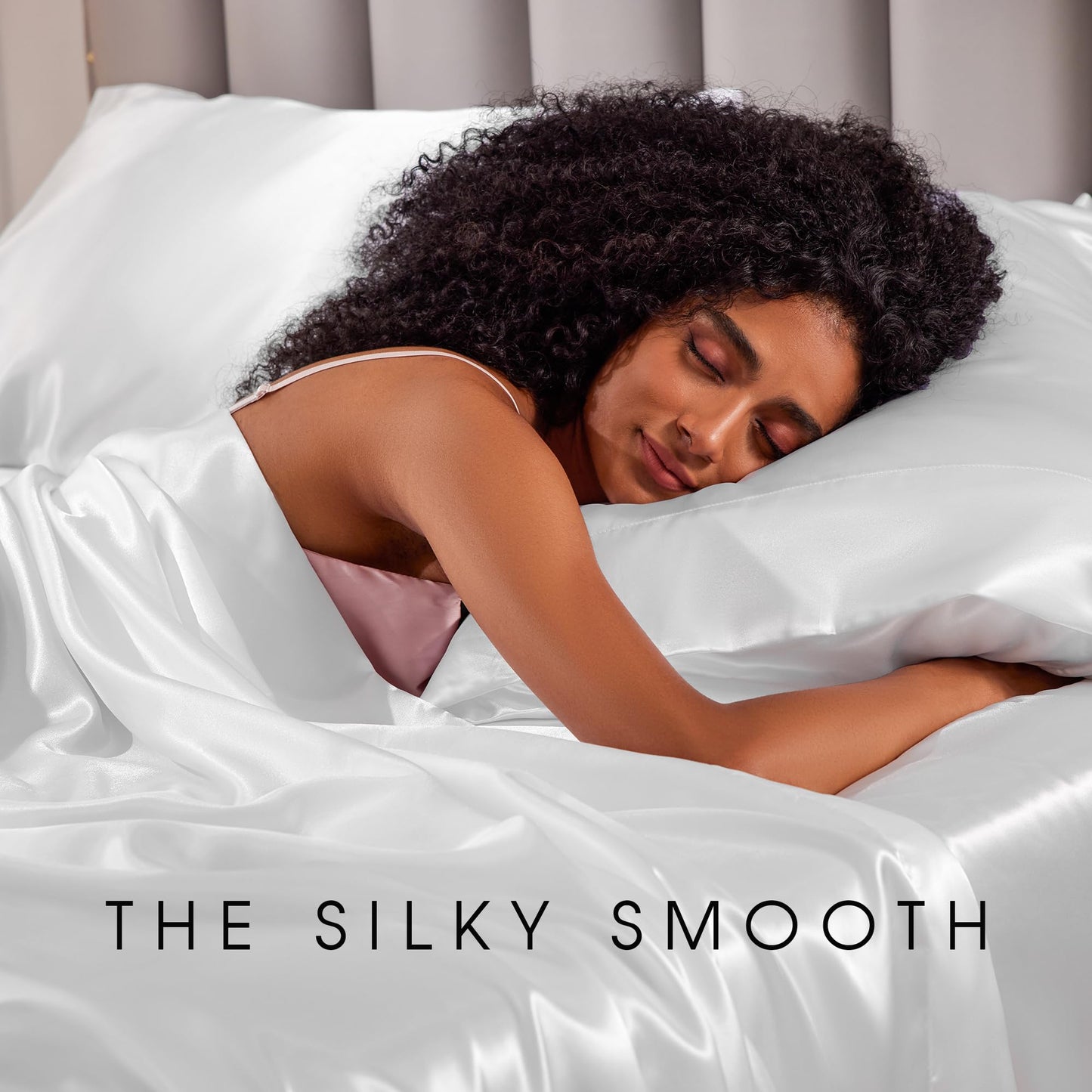 FreshCulture Satin Sheets Full Size - 4 Piece Luxury Soft Silky Full Size Bed Sheets, Similar to Silk Bed Sheet Set with 1 Deep Pocket Fitted Sheet, 1 Flat Sheet & 2 Pillowcases (White)