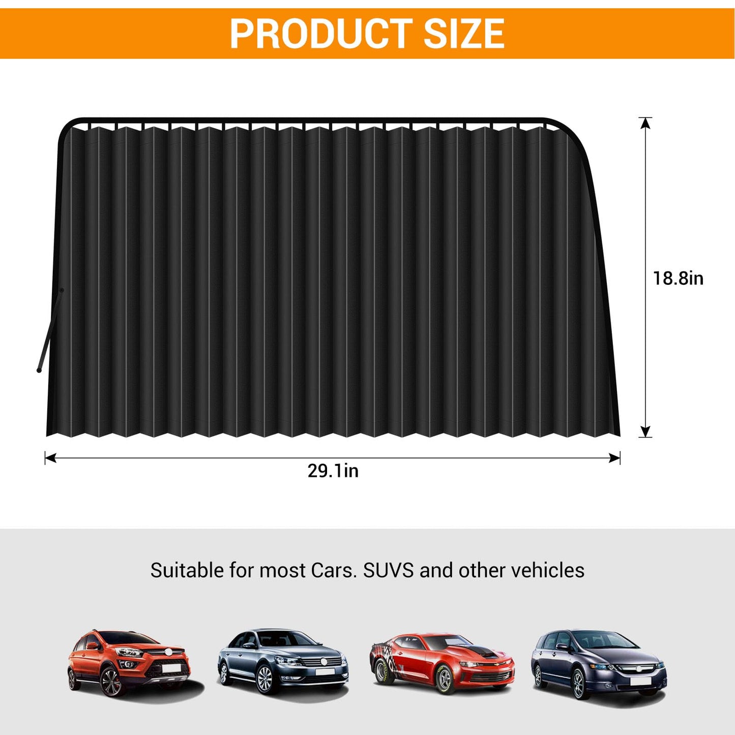 ZATOOTO Car Side Window Sun Shades - Privacy Magnetic Black 2 Pcs Covers Blinds Curtains - Auto Accessories Sunshades Keeps Cooler Screen for Baby Sleeping