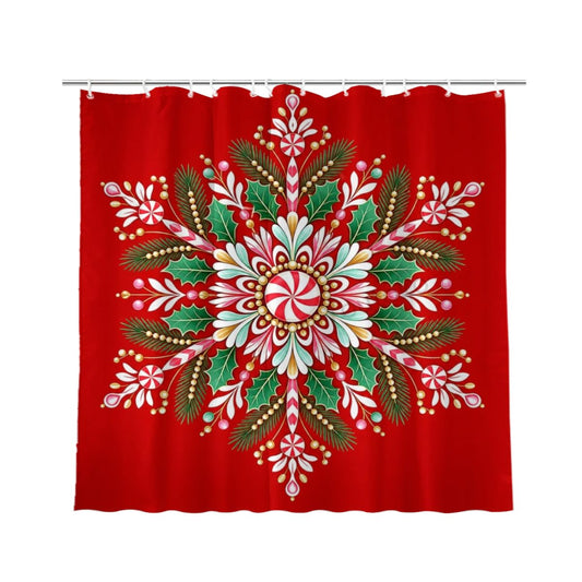 Youtoko Rose Floral Shower Curtain 72x72 Inch with 12 Hooks Polyester Decorative Bath Decor Bold Teal Pop Art Blocks Print Romantic Style for Seasonal Bathroom