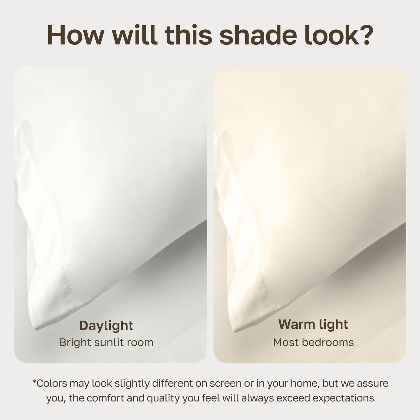 California Design Den King Fitted Sheet Only Cotton with Deep Pockets - Soft 100% Cotton Fitted Sheet King, No Pop-Off Elastic, Durable Sateen Weave - Ivory (Eggshell)