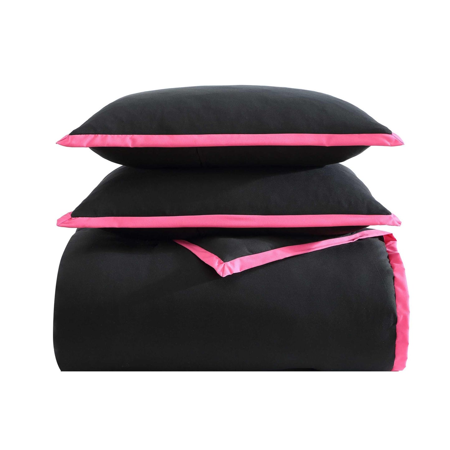 Betsey Johnson - Queen Comforter Set with Shams & Bonus Plush Throw Blanket, Soft & Lightweight Bedding, Dorm Room Essentials, Signature Hotel Solid Black