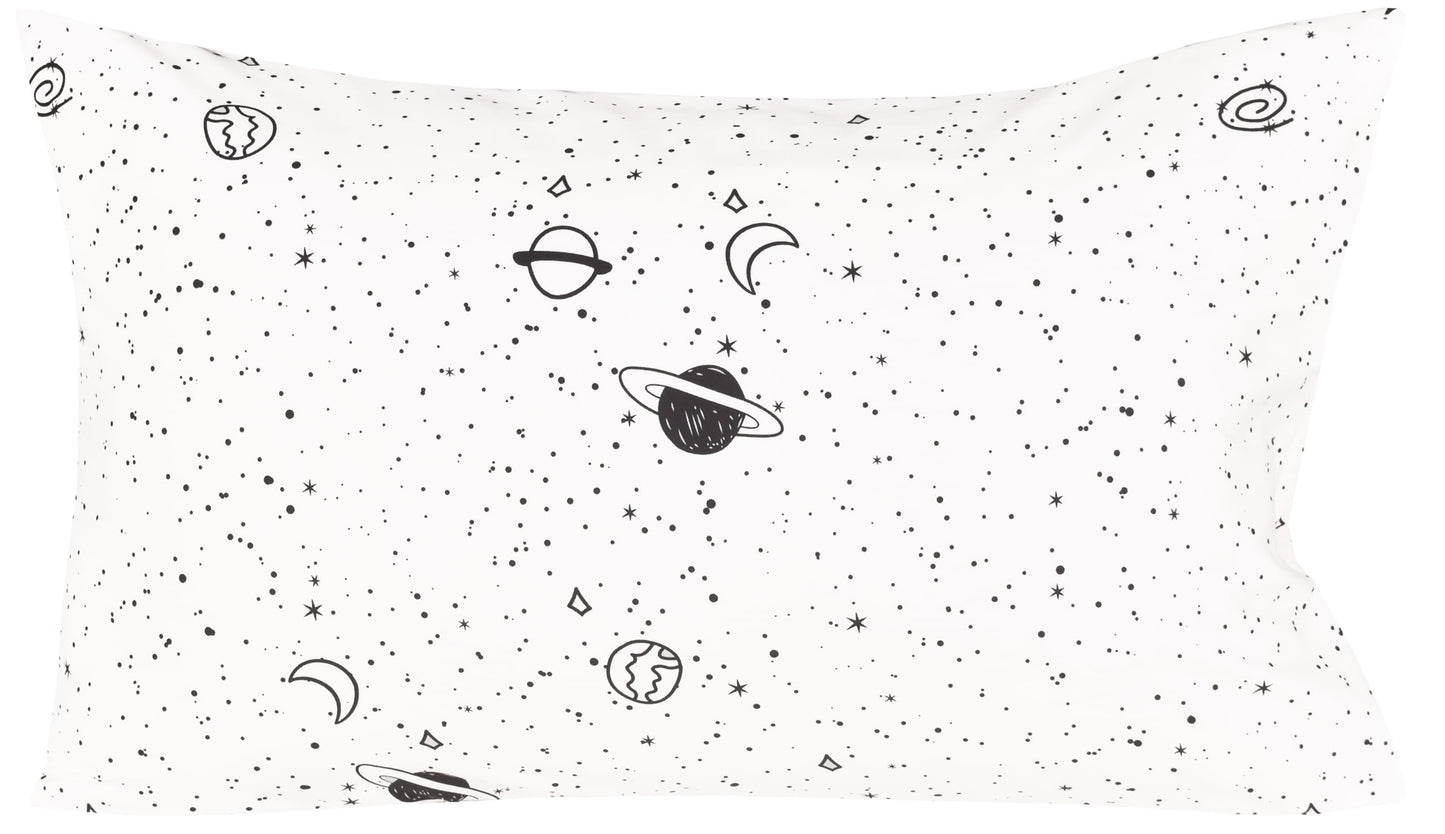 Scientific Sleep Starry Galaxy Solar System 100% Cotton 3 Pcs Twin Bed Sheet Set Kids Boys Girls Toddler Teen, Flat Sheet & Fitted Sheet & Pillowcase Kids Bedding Set (Galaxy, Twin)