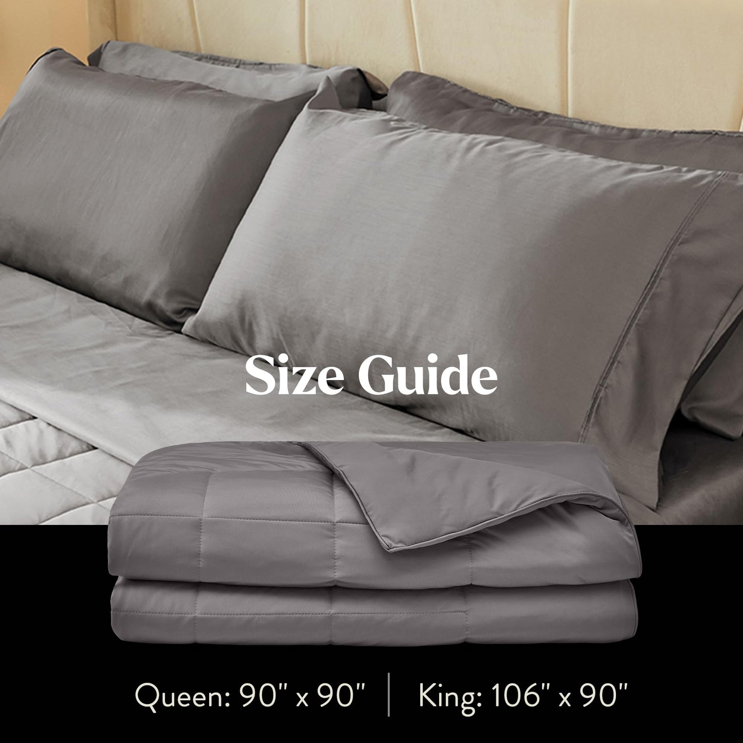 Miracle Made Cool-to-The-Touch Comforter – Silver-Treated, Soft, Breathable Fabric – Lightweight, Cozy Bedding Designed for Hot Sleepers – King Size Blanket, Stone