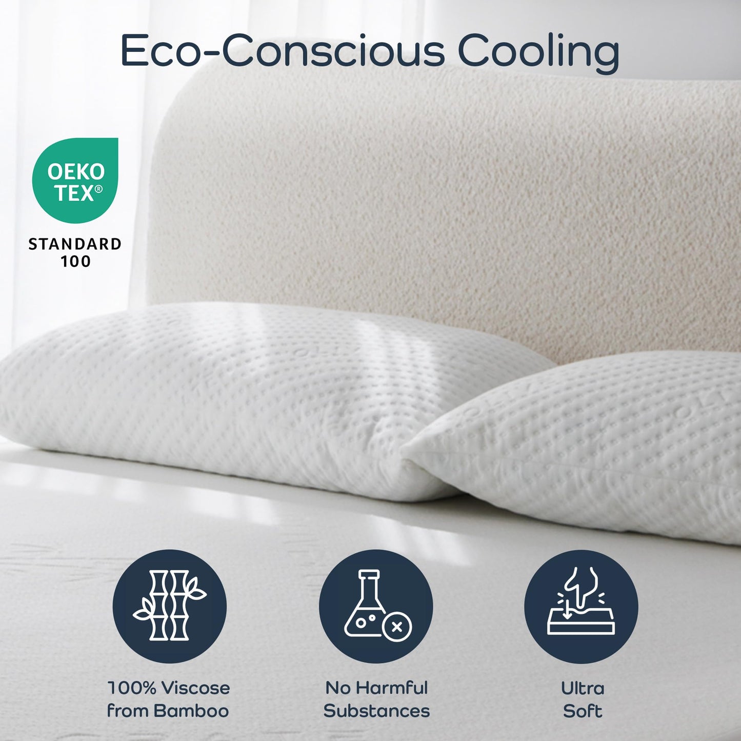 Olive + Crate 100% Viscose Bamboo Mattress Protector - Eco-Conscious Cooling Mattress Cover - Waterproof Hypoallergenic Protection - Breathable King Size Shield Against Dust & Spills