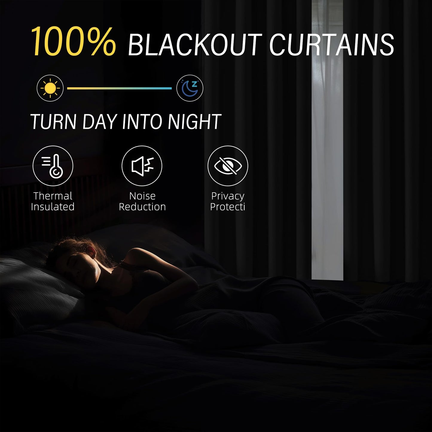 ChrisDowa 100% Blackout Pure White Solid Curtains 45 Inches Long 2 Panels for Bedroom Living Room,Farmhouse Room Darkening Thermal Insulated Soundproof Grommet Top Window Treatment Drapes,52x45