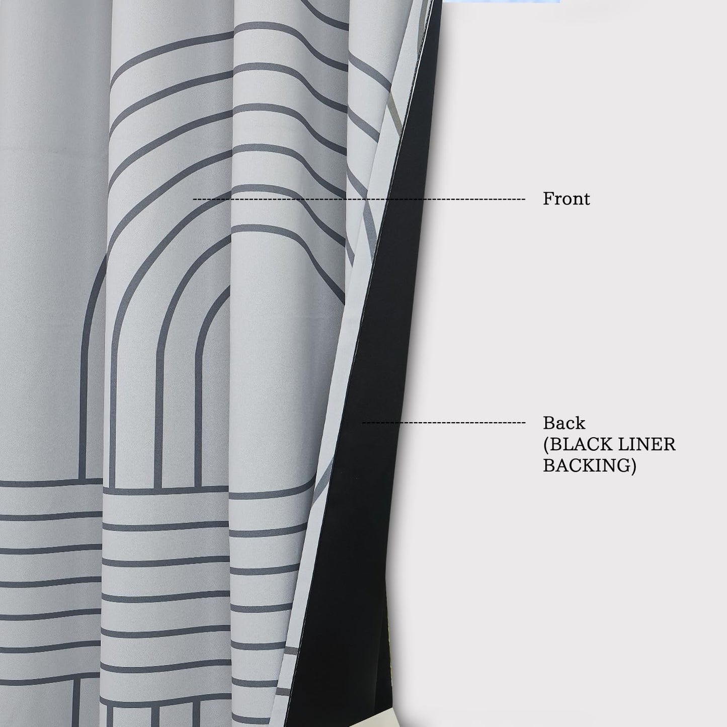 NAEMBCU Modern Geometric Blackout Curtains 84 Inches Long 2 Panels, Retro Linear Pattern Window Drapes, Light Blocking Thermal Insulated Curtains for Modern Bedroom & Living Room Decor