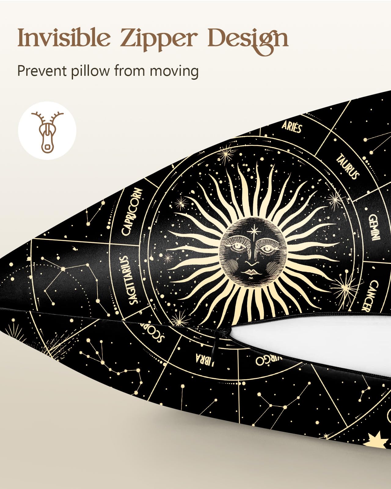 Miss Adola 2 Pack Mulberry Silk Pillowcase for Hair and Skin - Standard Size 20 x 26 Inches with Hidden Zipper Sun Moon 19 Momme Soft Sleeping Silk Pillow Case for Women, Moms