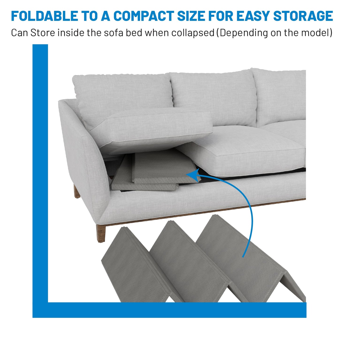 Greaton, Heavy Duty Sleeper Sofa Bed Support Board, 48" x 35.5" Wood Base to Fix Sagging Mattresses, Reinforced Under Cushion Panel, Pull Out Couch Mattress Boards, Easy Installation