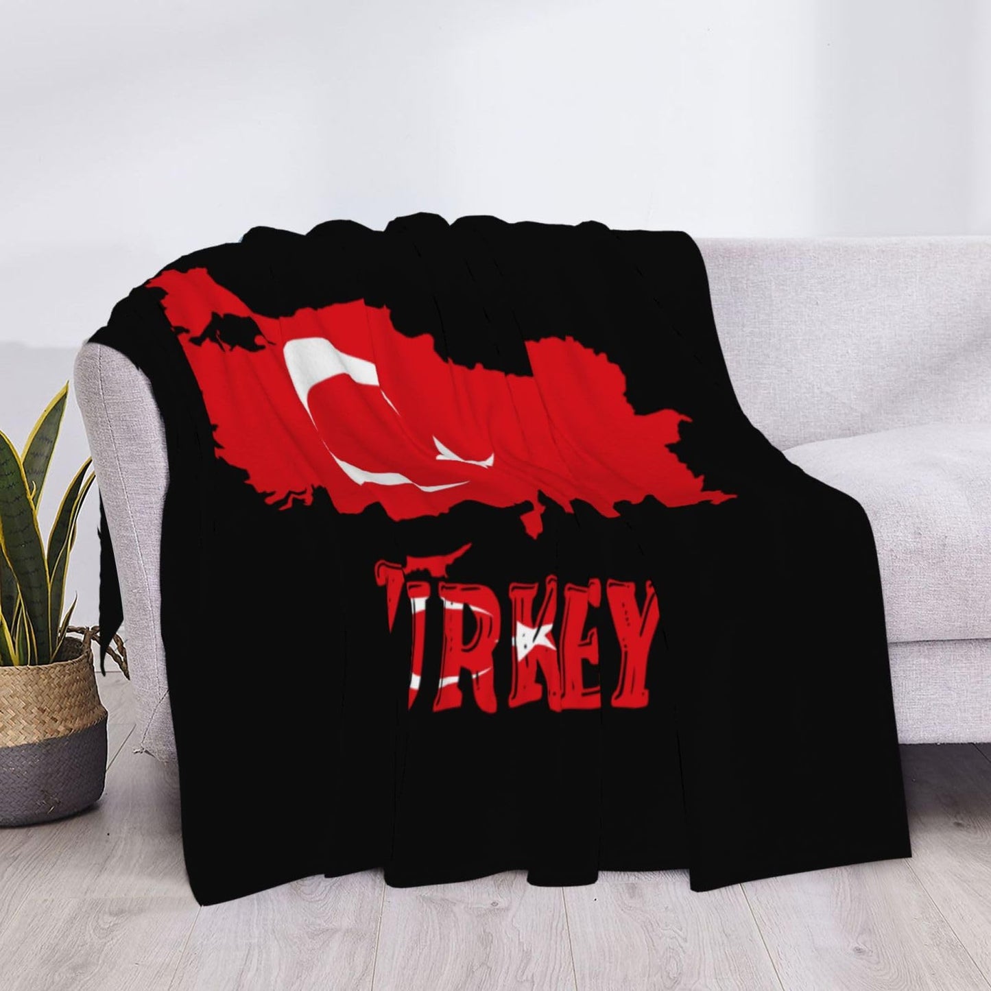 Turkey Throw Blanket for Bed and Couch Warm Winter Style - Lightweight Cozy Blanket for All Seasons
