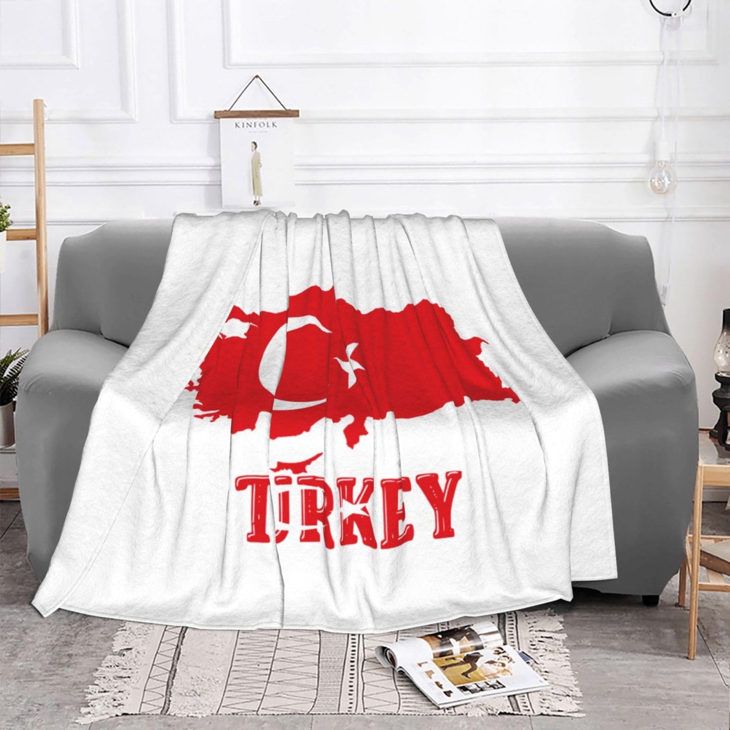 Turkey Throw Blanket for Bed and Couch Warm Winter Style - Lightweight Cozy Blanket for All Seasons