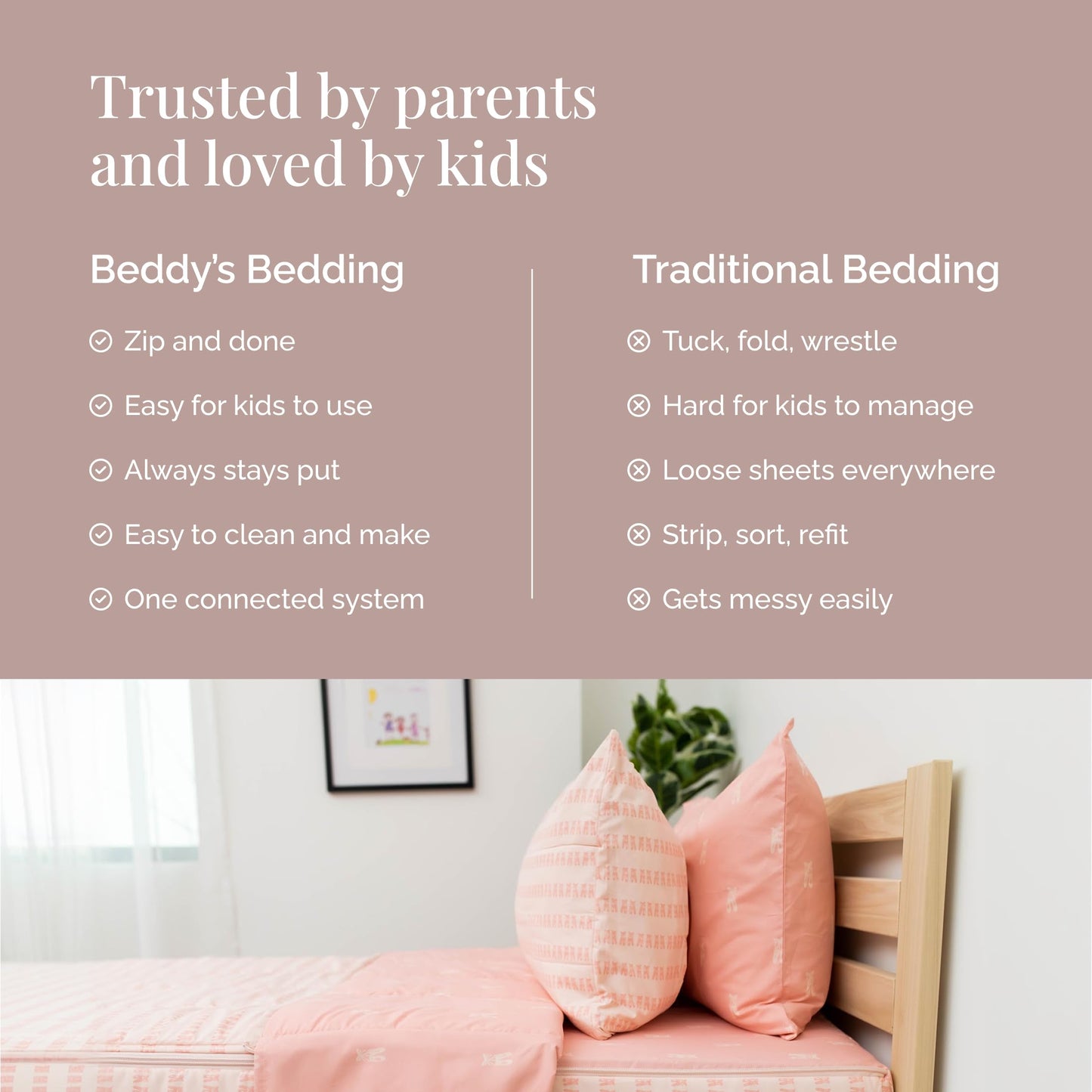 Beddy's Ballerina Theme Durable Zipper Bedding for Kids - Bed in a Bag - Pink Ballet Shoe Sheets & Comforter - Includes Pillowcase & Sham - Easy to Make & Wash - Twin
