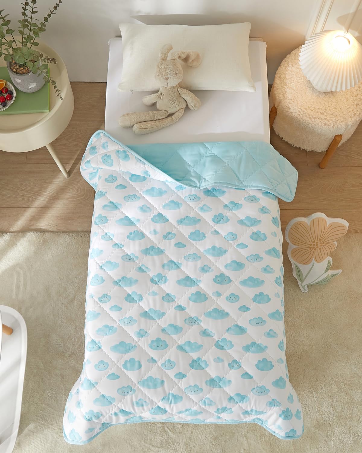Cloud Toddler Comforter - Down Alternative Toddler Microfiber Comforter - Lightweight & Warm Baby Quilt Blanket - Soft & Breathable - Kids Duvet Insert for Crib & Stroller - Machine Washable - 39x47