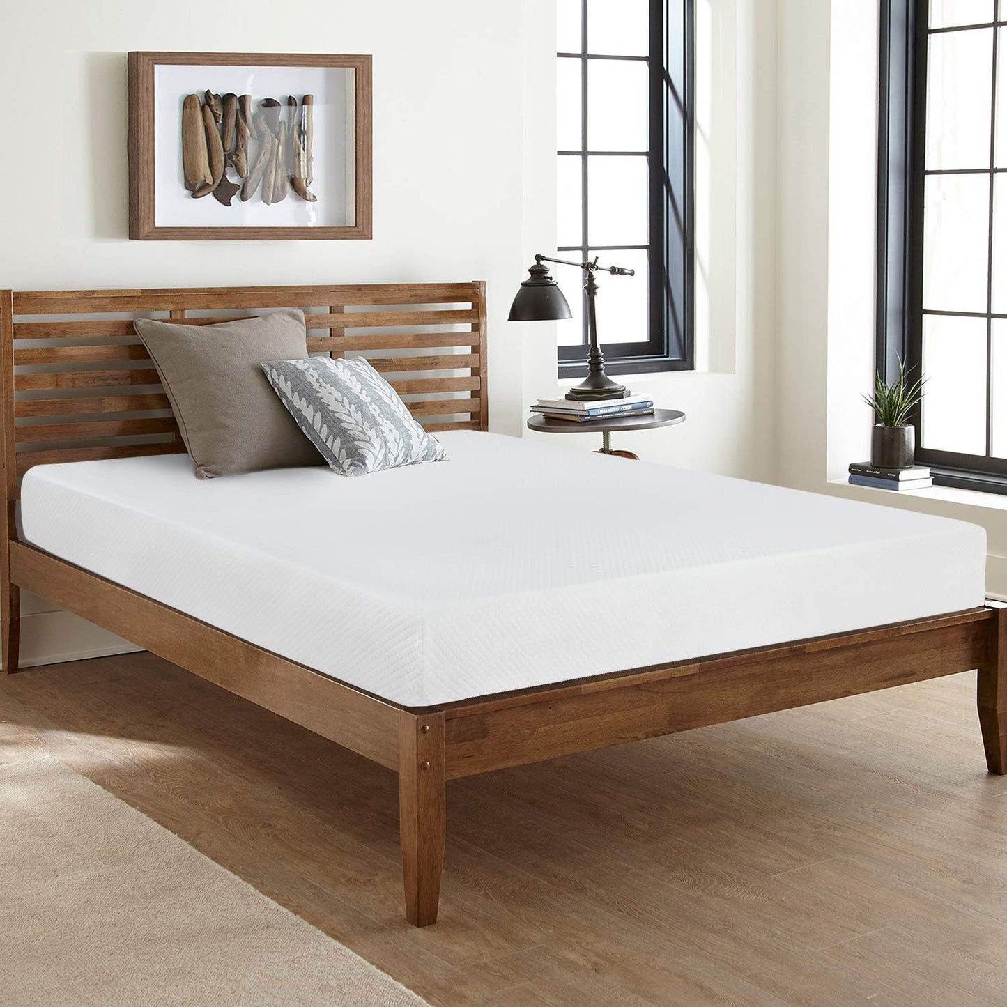 FDW | 8 Inch Full Mattress | Medium Firm | Gel Memory Foam Mattress | White | Bed in a Box, CertiPUR-US Certified | Pressure Relief, Cooling Ventilated Foam | Washable Removable Cover