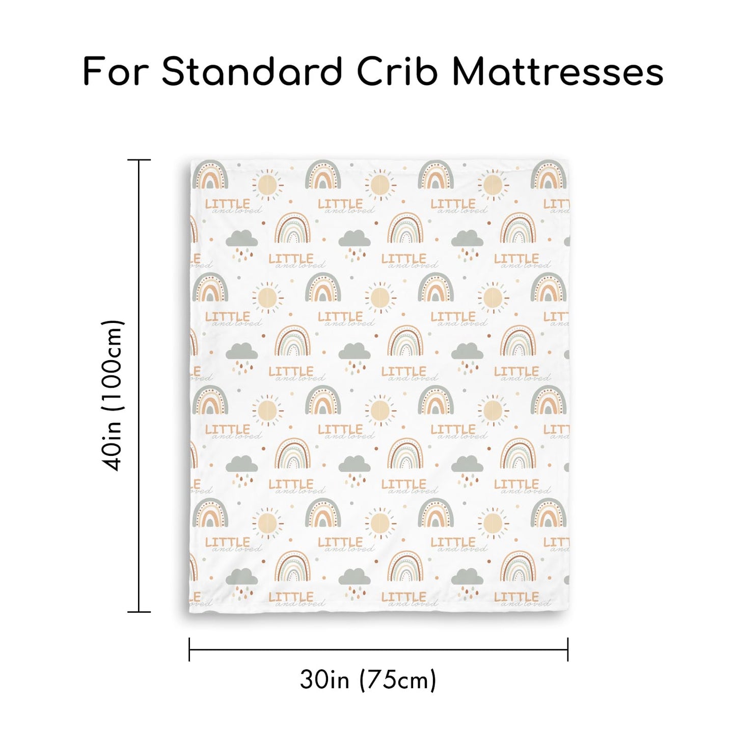 CIVARUA KIDS Baby Blankets for Unisex Boys Girls - Super Soft Clouds Rainbow Nursery Minky Blankets, 30 x 40 Inch Dotted Fleece Backing, Printed Bed Throws Newborn