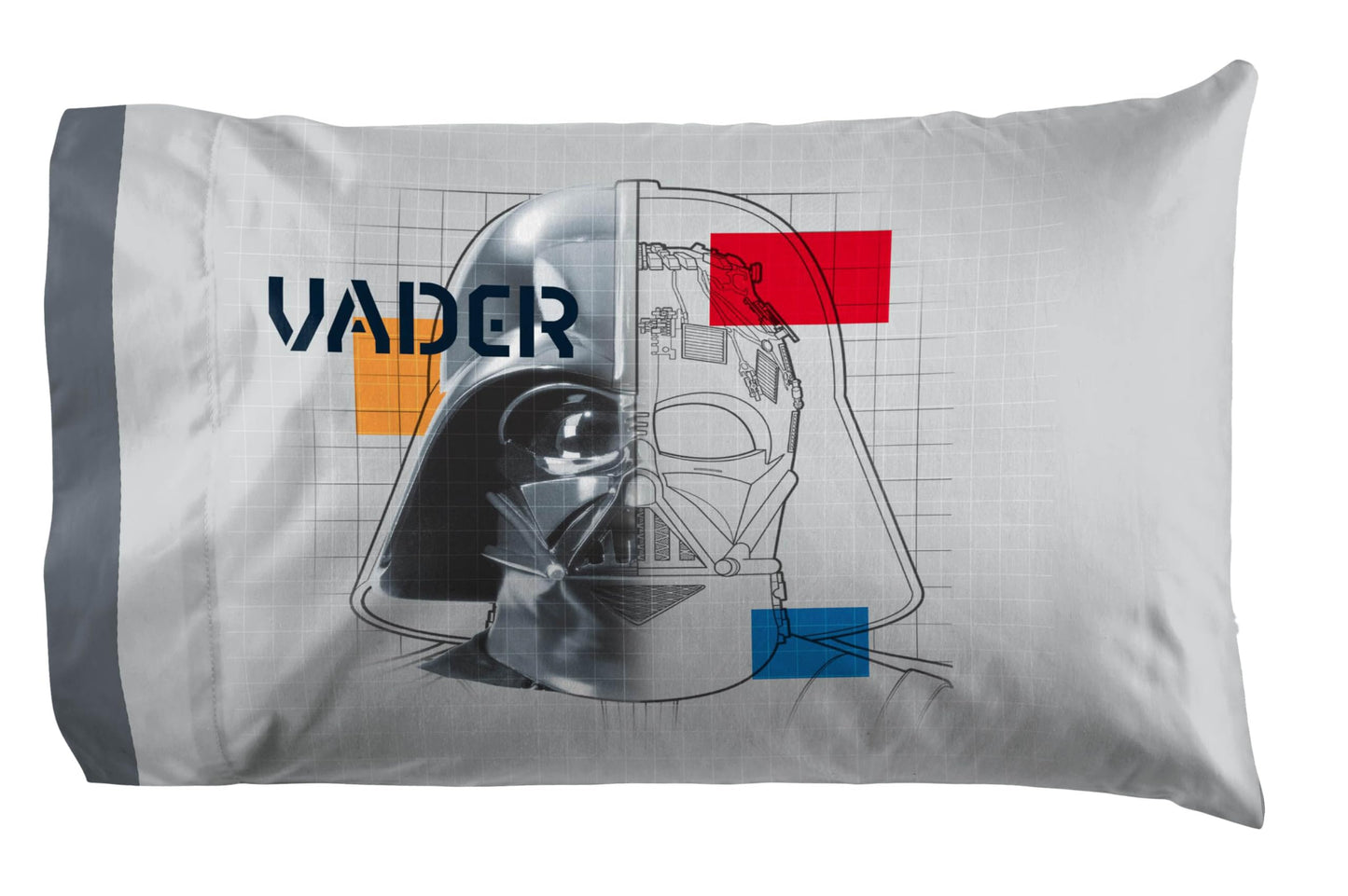 Jay Franco Kids Sheet Set with Fitted, Flat Sheets & Pillow Cover - Ultra-Soft Bedding with Pillowcase for Room Decor, Gray - Star Wars, 3 Piece Twin
