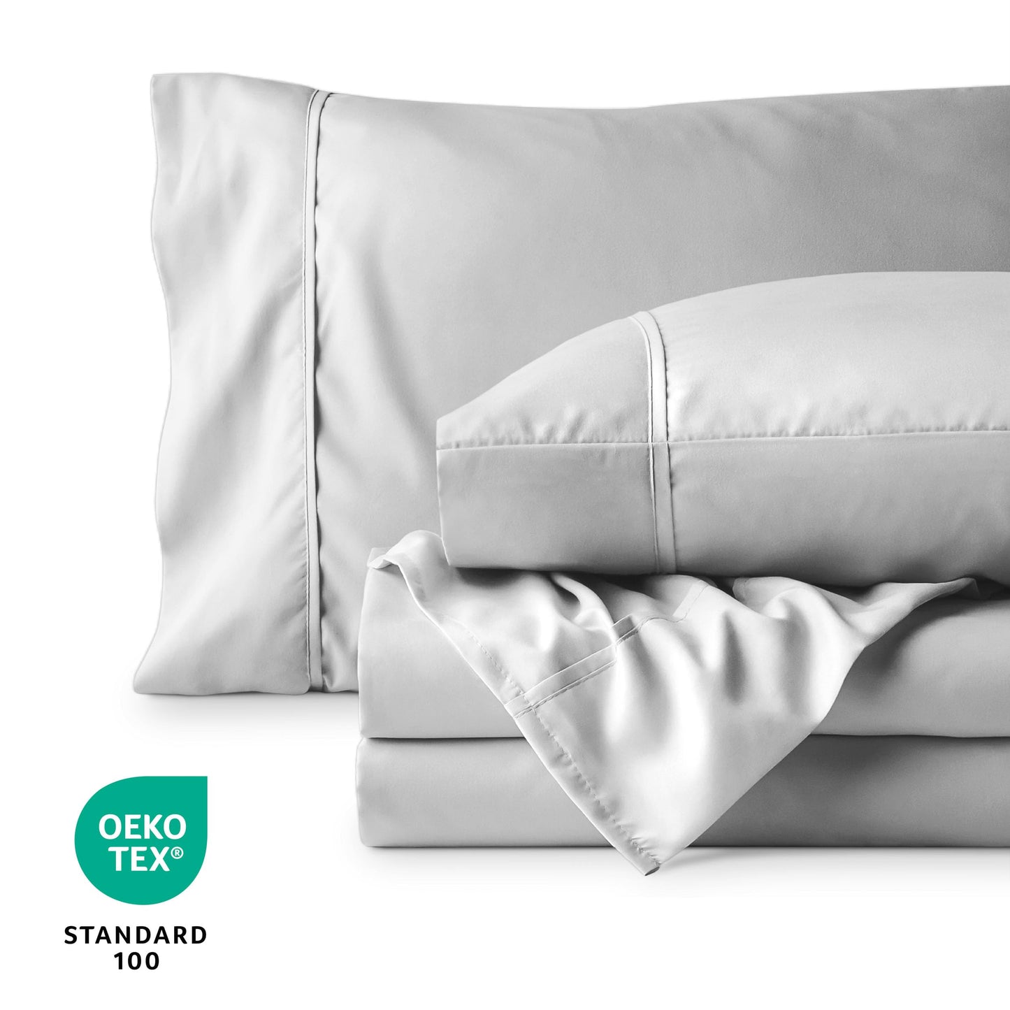 Bare Home Twin XL Sheet Set - 22" Deep Pockets - College Dorm Size - Luxury 1800 Ultra-Soft Microfiber Twin Extra Long Sheets - Easy Fit - Extra Soft - 3 Piece Set - Bed Sheets (Twin XL, Cloud Grey)