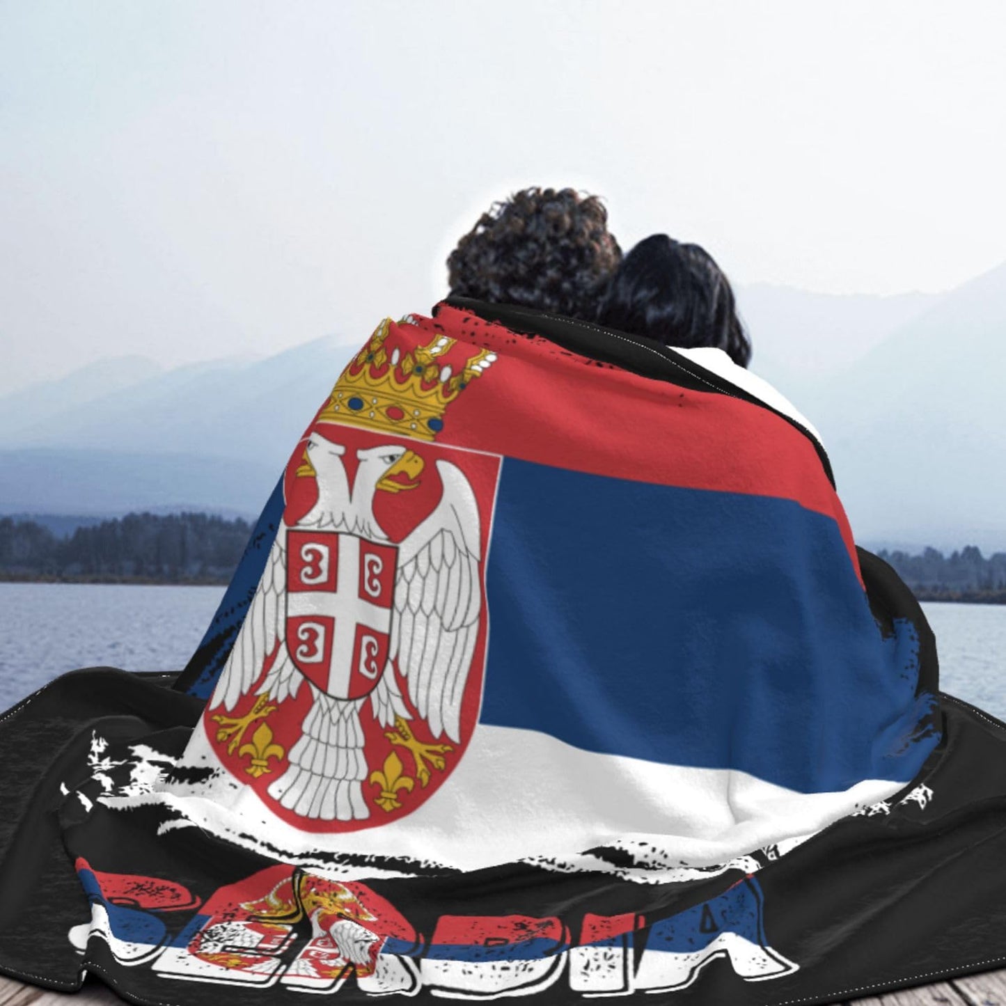 Serb Flag Blanket Super Soft Flannel Blanket Comfy Couch Lightweight Blankets Warm Plush Throw Blankets for Couch, Bed, Sofa Cozy for All Seasons 50"X40"