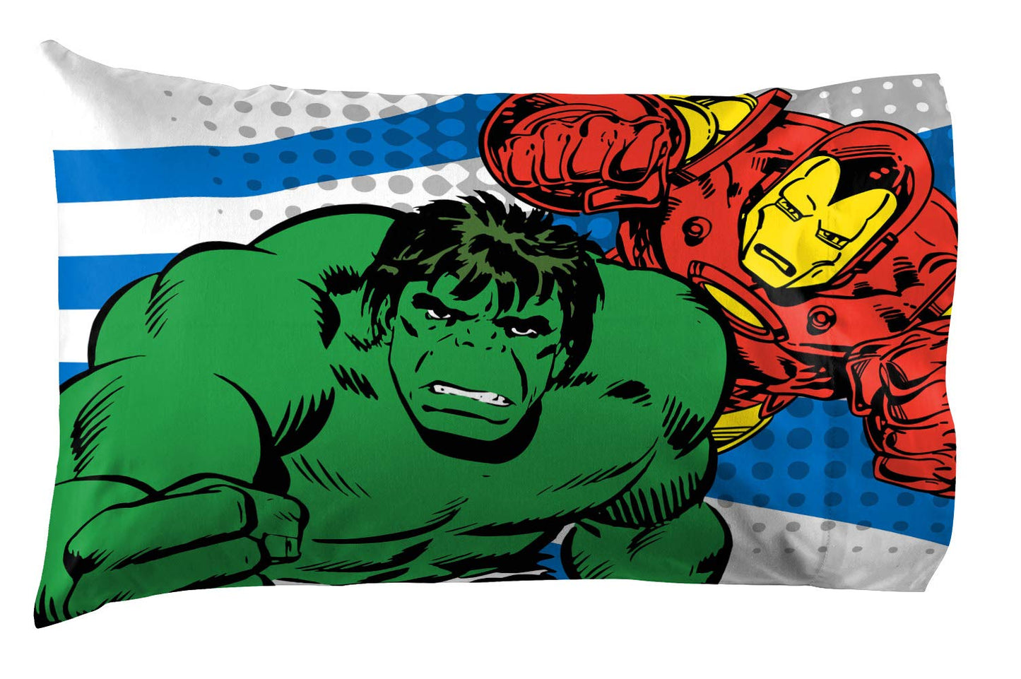 Jay Franco Kids Sheet Set with Fitted, Flat Sheets & Pillow Cover - Ultra-Soft Bedding with Pillowcase for Room Decor, White - Avengers, 3 Piece Twin