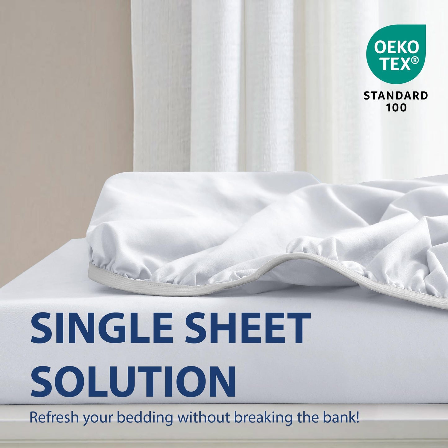 Cathay Home King Fitted Sheet Only – Double Brushed Microfiber Ultra Soft, 14" Extra Deep Pocket for 10"-14" Mattress, Wrinkle & Fade Resistant Bed Sheet, White