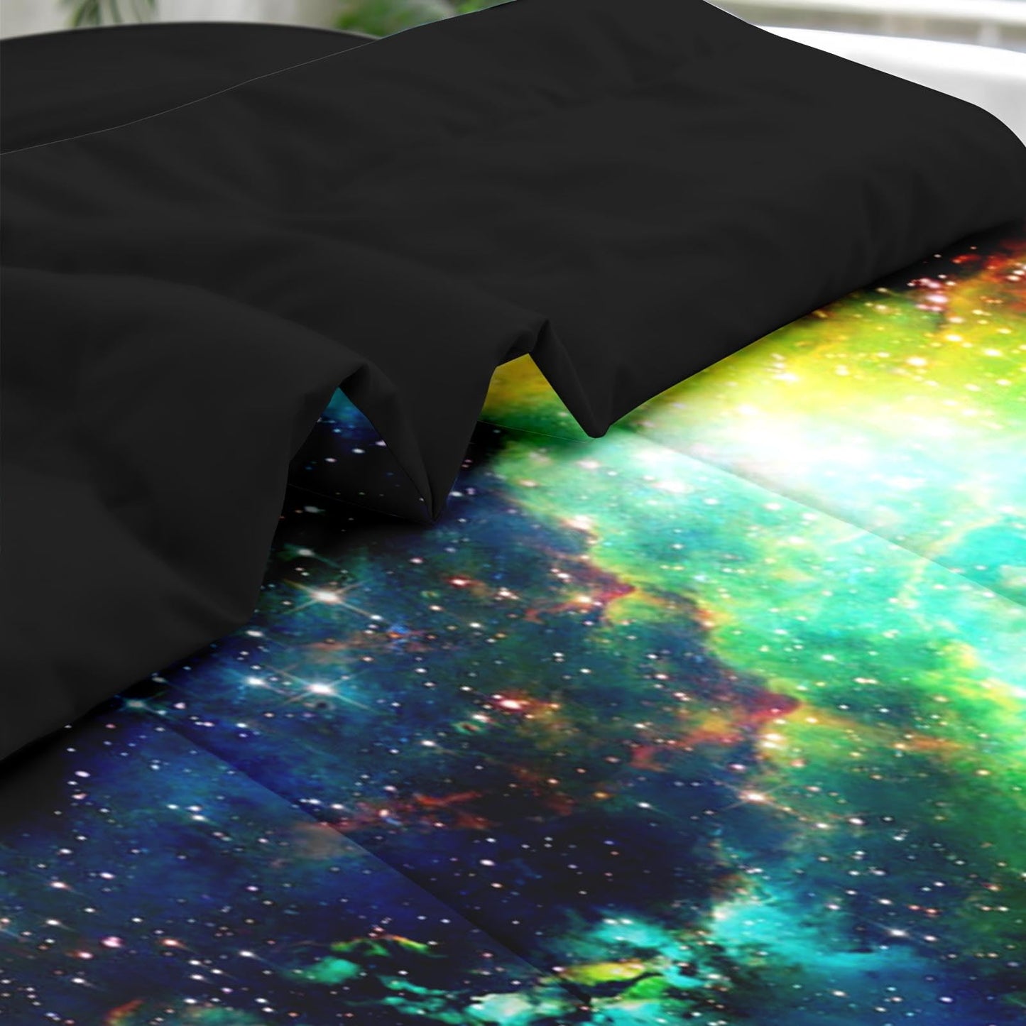 Pamnest Comforter Set Full Size, Outer Space Star Bedding for Kids and Adults, Galaxy Planets Bed Sheet Sets with Fitted Sheet 2 Pillowcases & 2 Shams for Bedroom Bed Decor
