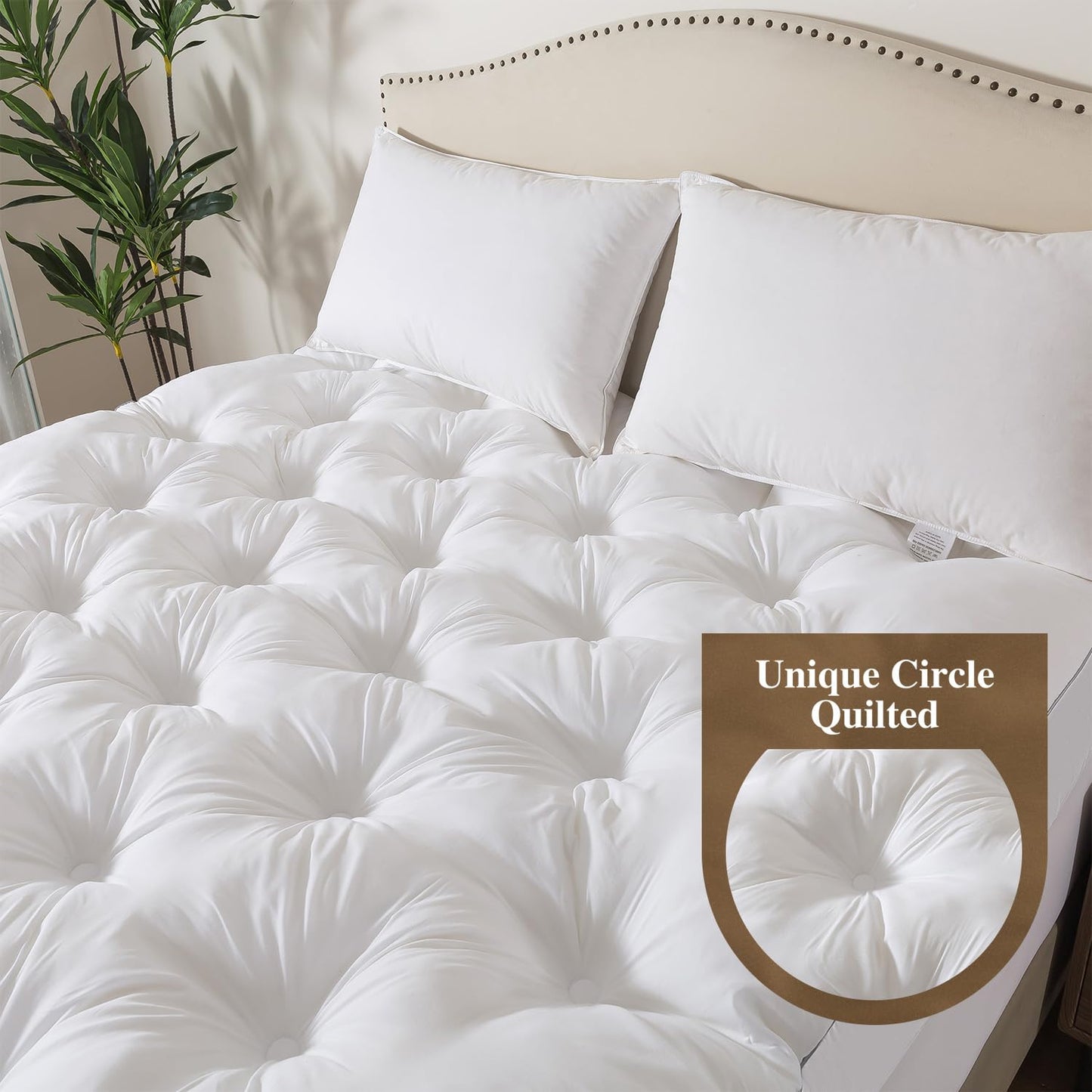 WhatsBedding 5 Inch Memory Foam Mattress Topper Twin Size, Supportive Fluffy Shredded Memory Foam Filled Pillow Top, Extra Soft Bed Topper with Deep Pocket, 39x75 in